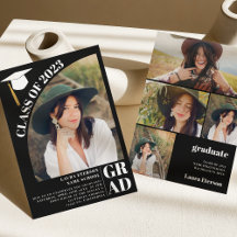 Moderner, schwarzer 5 Foto Abschluss