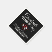 Moderner Schwarzer ABSCHLUSS | LOGO hinzufügen Serviette (Ecke)