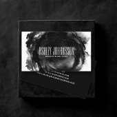 Moderner Schwarzer Abstrakter Pinsel Schlaganfall Visitenkarte