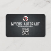 Moderner schwarzer Autopart Visitenkarte (Rückseite)