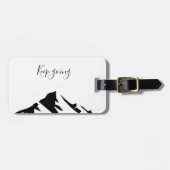 Moderner Schwarzer Behalt wird einfach Gepäckanhänger (Vorderseite horizontal)