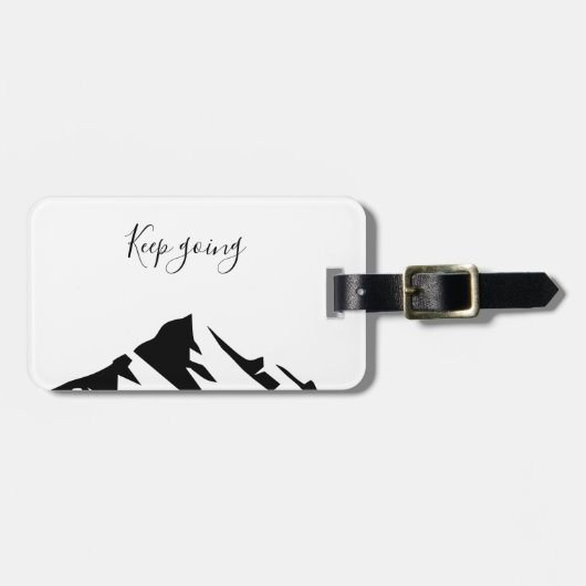 Moderner Schwarzer Behalt wird einfach Gepäckanhänger (Vorderseite horizontal)