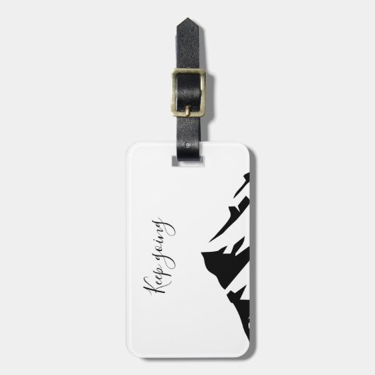 Moderner Schwarzer Behalt wird einfach Gepäckanhänger (Vorderseite vertikal)