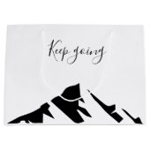 Moderner Schwarzer Behalt wird einfach Große Geschenktüte (Vorderseite)