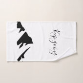 Moderner Schwarzer Behalt wird einfach Handtuch (Handtuch)