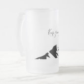 Moderner Schwarzer Behalt wird einfach Mattglas Bierglas (Vorderseite Links)