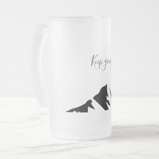 Moderner Schwarzer Behalt wird einfach Mattglas Bierglas (Vorderseite Links)