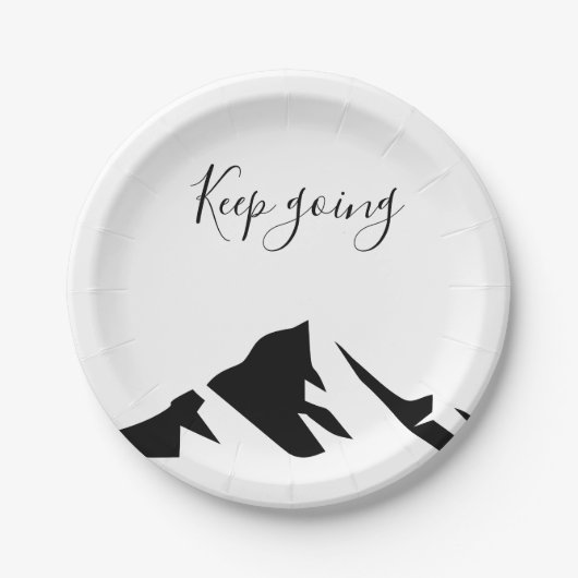 Moderner Schwarzer Behalt wird einfach Pappteller (Vorderseite)