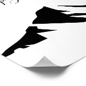 Moderner Schwarzer Behalt wird einfach Poster (Ecke)