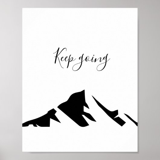 Moderner Schwarzer Behalt wird einfach Poster (Vorne)