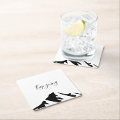 Moderner Schwarzer Behalt wird einfach Rechteckiger Pappuntersetzer (Vor Ort)