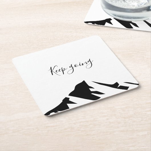 Moderner Schwarzer Behalt wird einfach Rechteckiger Pappuntersetzer (angewinkelt)