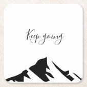 Moderner Schwarzer Behalt wird einfach Rechteckiger Pappuntersetzer (Vorderseite)