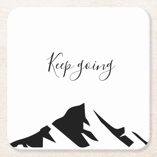 Moderner Schwarzer Behalt wird einfach Rechteckiger Pappuntersetzer (Vorderseite)