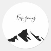 Moderner Schwarzer Behalt wird einfach Runder Aufkleber (Vorderseite)