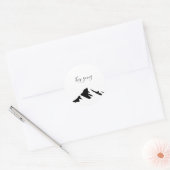 Moderner Schwarzer Behalt wird einfach Runder Aufkleber (Umschlag)