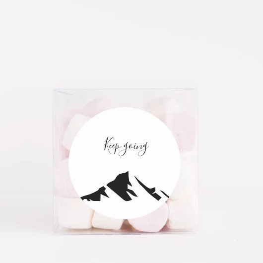 Moderner Schwarzer Behalt wird einfach Runder Aufkleber