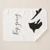 Moderner Schwarzer Behalt wird einfach Sherpadecke (Vorderseite (Horizontal))