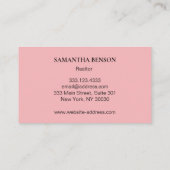 Moderner schwarzer beruflicher wirklicher visitenkarte (Rückseite)