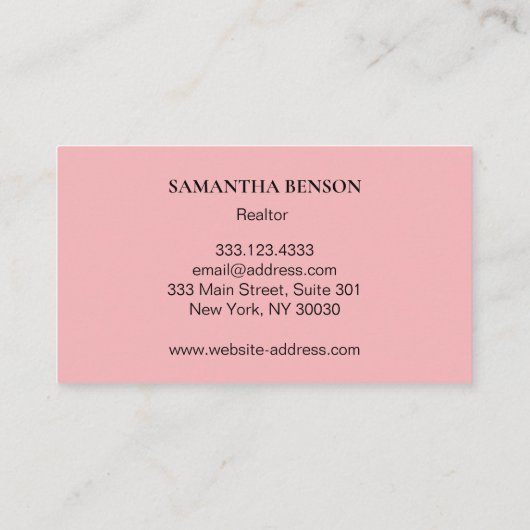 Moderner schwarzer beruflicher wirklicher visitenkarte (Rückseite)