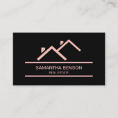 Moderner schwarzer beruflicher wirklicher visitenkarte (Vorderseite)