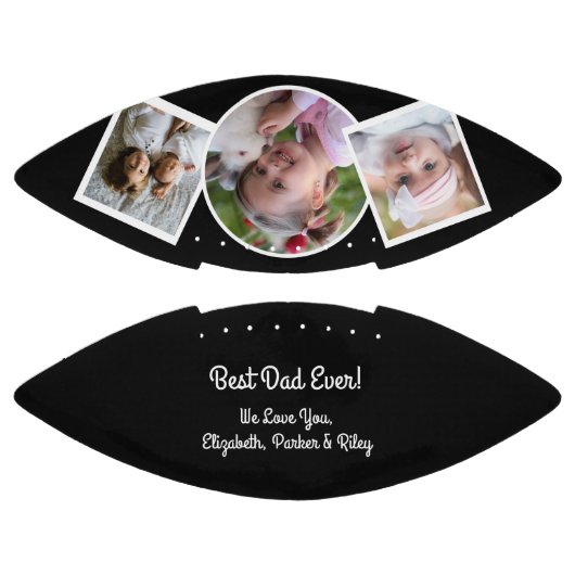 Moderner Schwarzer bester Vater je Foto Collage Fo Football (Paneele)