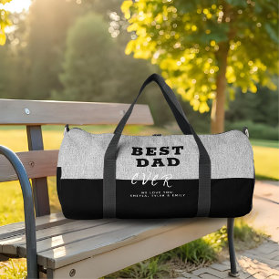 Moderner Schwarzer bester Vater je Vatertag Duffle Bag