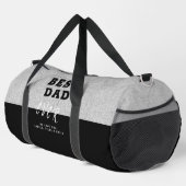 Moderner Schwarzer bester Vater je Vatertag Duffle Bag (Rechte Ecke)