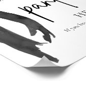 Moderner Schwarzer Bow fallen Ihre Pants hier Spie Poster (Ecke)