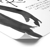 Moderner Schwarzer Bow Sie bindet das Rezept für K Poster (Ecke)