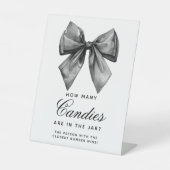 Moderner Schwarzer Bow, wie viele Candies im Jar s Sockelschild (Vorderseite)