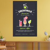 Moderner schwarzer Cocktail Leinwanddruck (Insitu (Wohnzimmer))