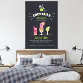Moderner schwarzer Cocktail Leinwanddruck (Insitu (Schlafzimmer))