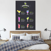 Moderner schwarzer Cocktail Leinwanddruck (Insitu (Schlafzimmer))