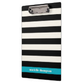 Moderner schwarzer, cremiger und türkisfarbener St Klemmbrett (Links)