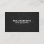 Moderner schwarzer Denim-Stoff-Hintergrund Visitenkarte (Vorderseite)