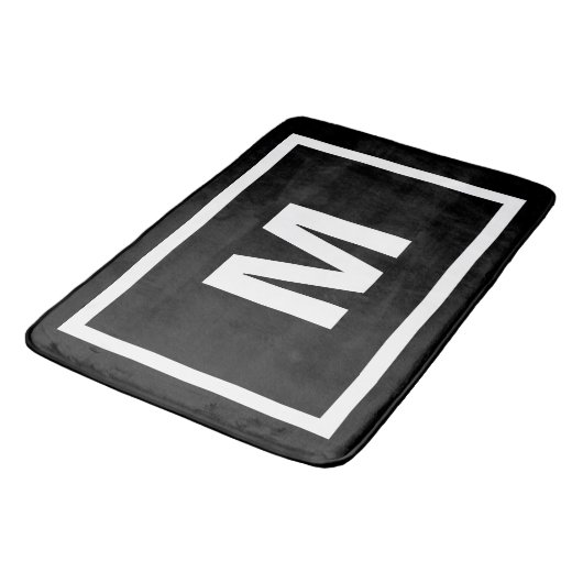 Moderner schwarzer einfacher weißer Rahmen-u. Badematte (Schrägansicht)