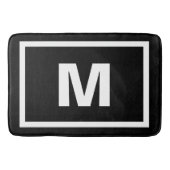 Moderner schwarzer einfacher weißer Rahmen-u. Badematte (Vorderseite)