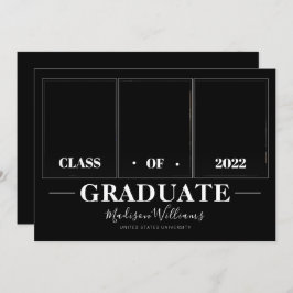 Moderner Schwarzer Eleganter Abschluss Einladung