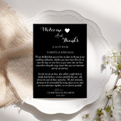 Moderner Schwarzer Empfang und vielen Dank für Ihr Dankeskarte