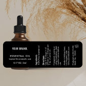 Moderner Schwarzer Essential Oil Dropper Flasche W