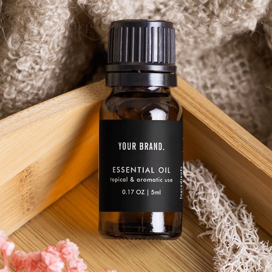 Moderner Schwarzer Essential Oil Dropper Flasche W