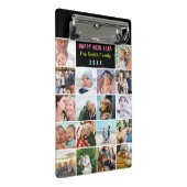 Moderner Schwarzer Familiensammler mit benutzerdef Mini Klemmbrett (Schrägansicht)