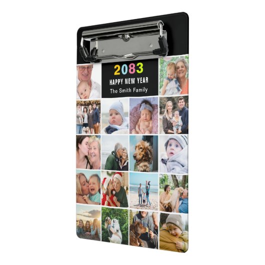 Moderner Schwarzer Familiensammler mit benutzerdef Mini Klemmbrett (Gewinkelt2)