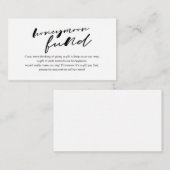 Moderner Schwarzer Farbminimalismus-Schriftart, Ho Begleitkarte (Vorne/Hinten)