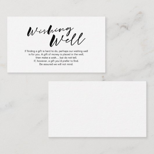 Moderner Schwarzer Farbminimalismus Schriftart, Wü Begleitkarte (Vorne/Hinten)