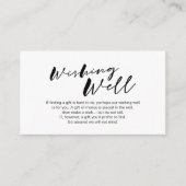 Moderner Schwarzer Farbminimalismus Schriftart, Wü Begleitkarte (Vorderseite)