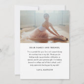 Moderner Schwarzer Foto Abschluss Dankeskarte (Rückseite)