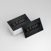 Moderner Schwarzer Friseur Makeup Artist Visitenkarte