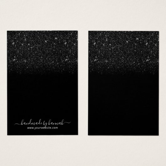 Moderner Schwarzer Glitzer-Earring-Display-Holder (Vorne & Hinten)